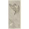 thumbnail image 2 of Ohara Koson 13x24 Black Ornate Framed Double Matted Museum Art Print Titled: Hawk Hunting for Hare (1900 - 1910), 2 of 5