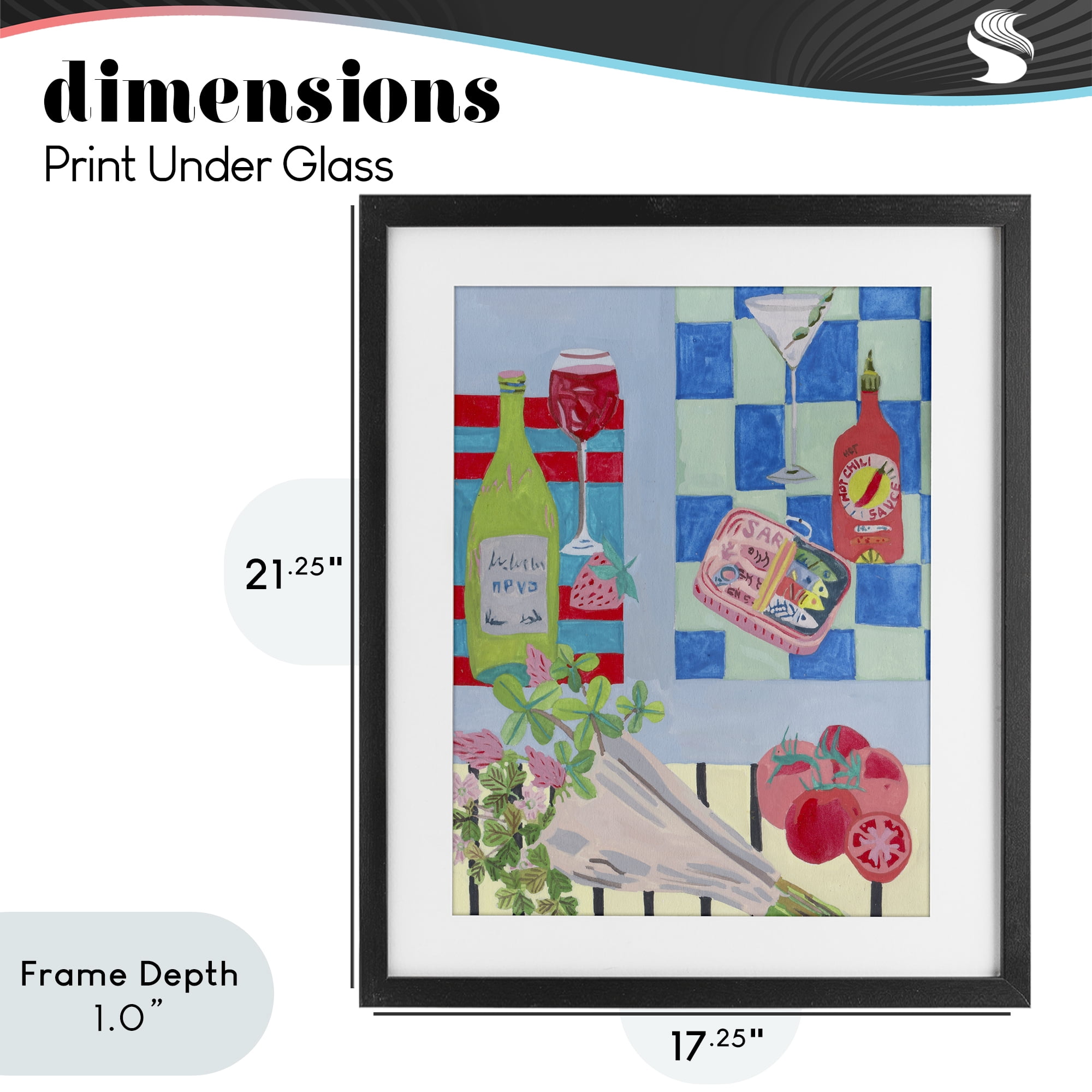 Stupell Industries Saucy Kitchen Secrets Black Framed Print Under Glass, design by Melissa Wang