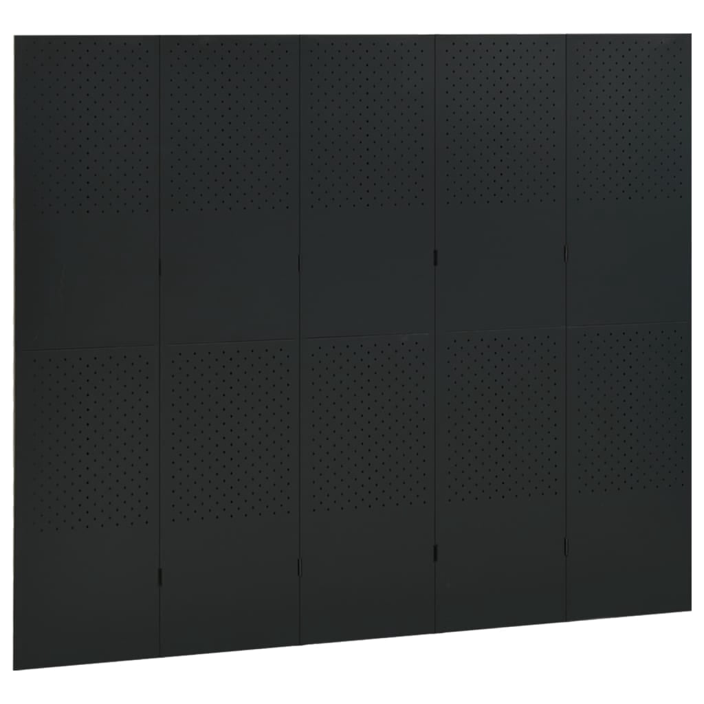 vidaXL Room Divider Freestanding Privacy Screen for Room Separation Steel
