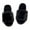 Black, variant on Women's Slide Slippers - Soft Plush-Lined Open-Toe Design for Indoor & Outdoor Comfort