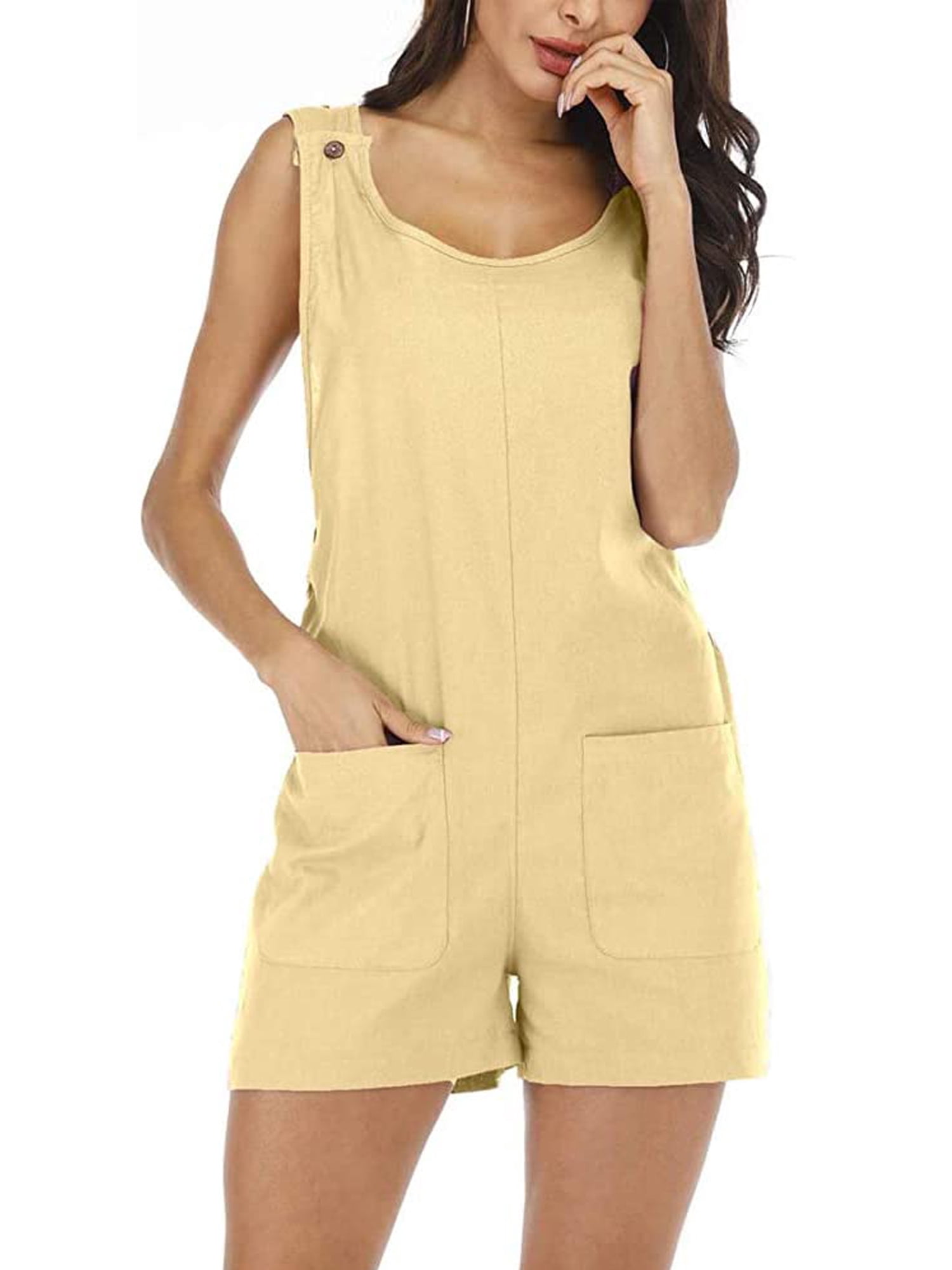 Linen Overalls Shorts