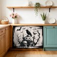 thumbnail image 5 of Halloween Cabinet Curtains 28"W x 35L, Farmhouse Skulls Pumpkins Crow Bats Spooky Rustic Under Sink Skirt for Bathroom Vanity Kitchen Self Adhesive, Dust-Proof Privacy Curtain for Closet Shelves, 5 of 9