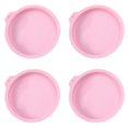 thumbnail image 1 of 4Pcs Silicone Cake Pan Round Cake Layer Set Silicone Bakeware Mold for Baking Tool Rainbow Cake and Mousse, Pink, 6Inch, 1 of 8
