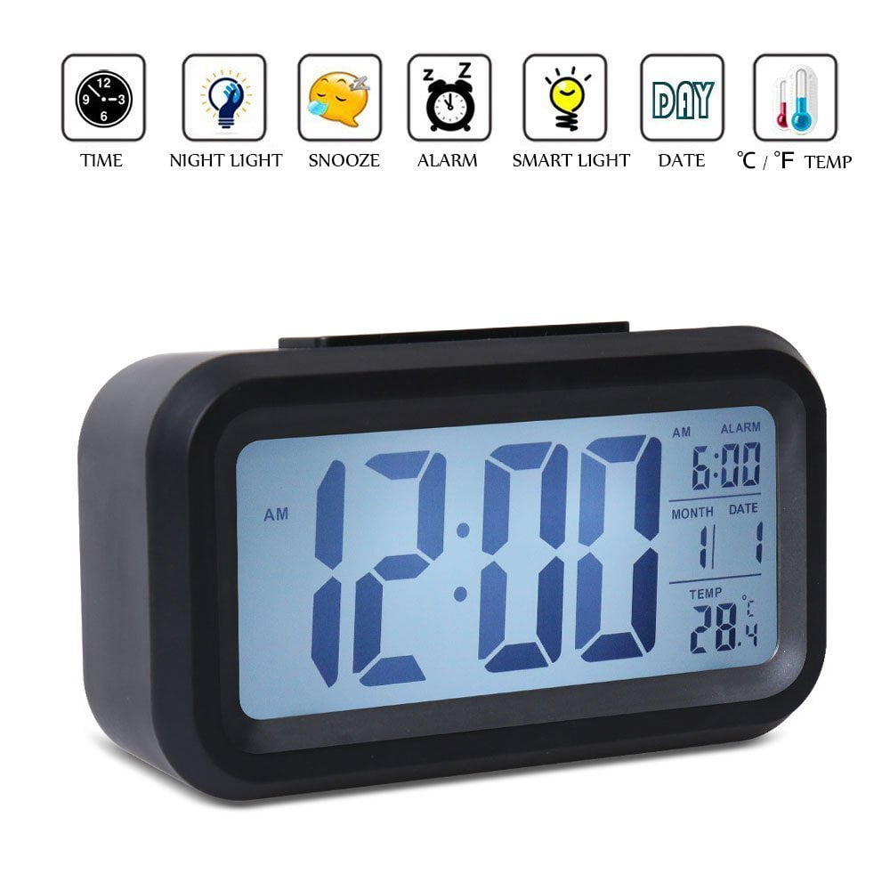 Alarm Clock Noza Tec Led Desk Slim Digital Large Alarm Clock Noza Tec Led Desk Slim Digital Large Display Travel Battery Operated Temperature Com