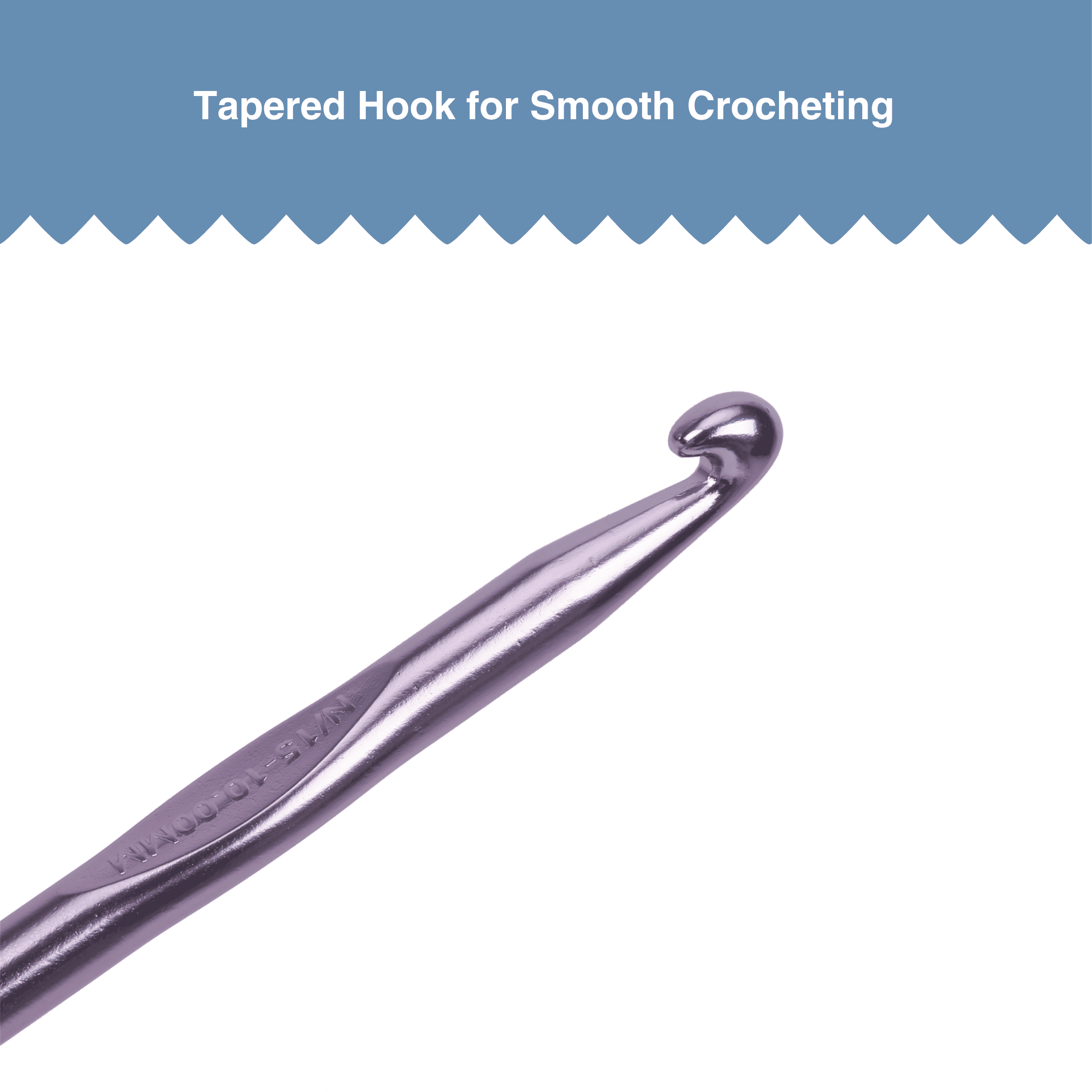 Hello Hobby Aluminum Crochet Hook, Size N, 10 mm