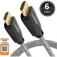 thumbnail image 1 of GE 24201 6-Feet A Plug to A Plug HDMI Cable, Black/White, 1 of 5