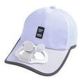 thumbnail image 5 of hengsof Mens Baseball Cap with Solar Fan, Summer UV Protection Wide Brim Sun Hat Mesh Beach Hats, Solar Powered/USB Charging, 5 of 6