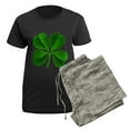 thumbnail image 5 of CafePress - Lucky Charm 4 Leaf Clover Irish Women's Dark Pajam - Women's Short Sleeve Print T-Shirt and Pants Dark Cotton Pajama Set, 5 of 7