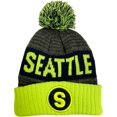 thumbnail image 3 of COUVER Unisex US City Name Embroidered Beanie, Seattle / Lime, One Size, 1pc., 3 of 7
