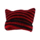 thumbnail image 4 of Gorro de ganchillo con orejas de gato, gorro de punto, gorro holgado, hecho a mano, cálido, accesorios para disfraces Negro y rojo, 4 of 9