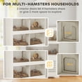 thumbnail image 3 of PawHut Large Hamster Cage for Multiple Small Pets, Rat Cage with Storage Cabinet, Clear Transparent Panels, Sliding Doors, Flip Top, Cream White, 3 of 9