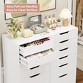 thumbnail image 5 of Homfa Compact 8 Drawer Bedroom Dresser for Small Spaces, Wood Tall Chest of Drawer, White, 5 of 7