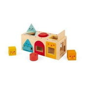 Janod Geometric Shapes 6 YPF5pc Wooden Sorting Box - Ages 12+ Months - J05330