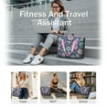 thumbnail image 5 of Tote Bag for Women - Pioneer Flower Shoulder Bag - Large Utility Work Duffle Bag with Zipper Handbag for Travel, Work, Sprots, 5 of 5