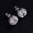 thumbnail image 7 of Soumake Ear Studs Zircon Inlaid Versatile Jewelry Silver Tone Eardrop for Wedding, 7 of 7