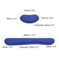 thumbnail image 2 of Unique Bargains Keyboard Wrist Pad Mouse Wrist Rest Ergonomic Wrist Support Comfortable Memory Foam Style 1, Blue 1 Set, 2 of 5