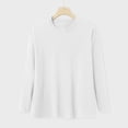 thumbnail image 2 of ZHANGDER Mens Long Sleeve Tee Shirt Cotton Crew Neck Lightweight Casual Basic, White XXL, 2 of 9