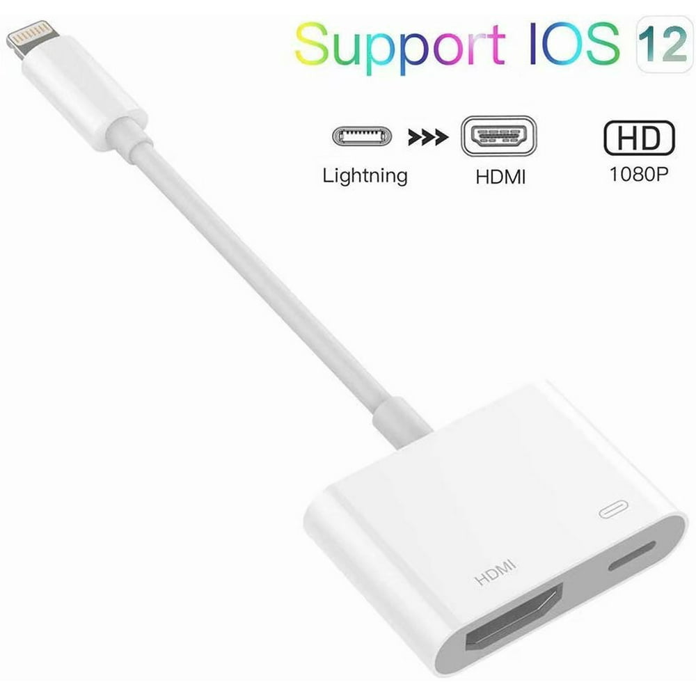 Compatible with iPad iPhone to HDMI Adapter Cable, Digital AV Adapter