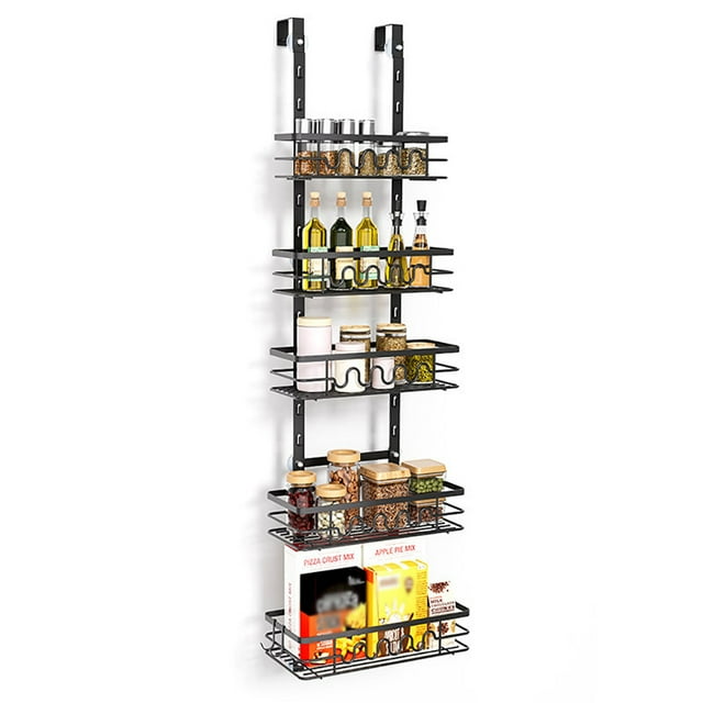 Over The Door Spice Rack Organizer, Kitchen Organizers And Storage, Multi-Tier Over The Door Organizer, For Pantry Door