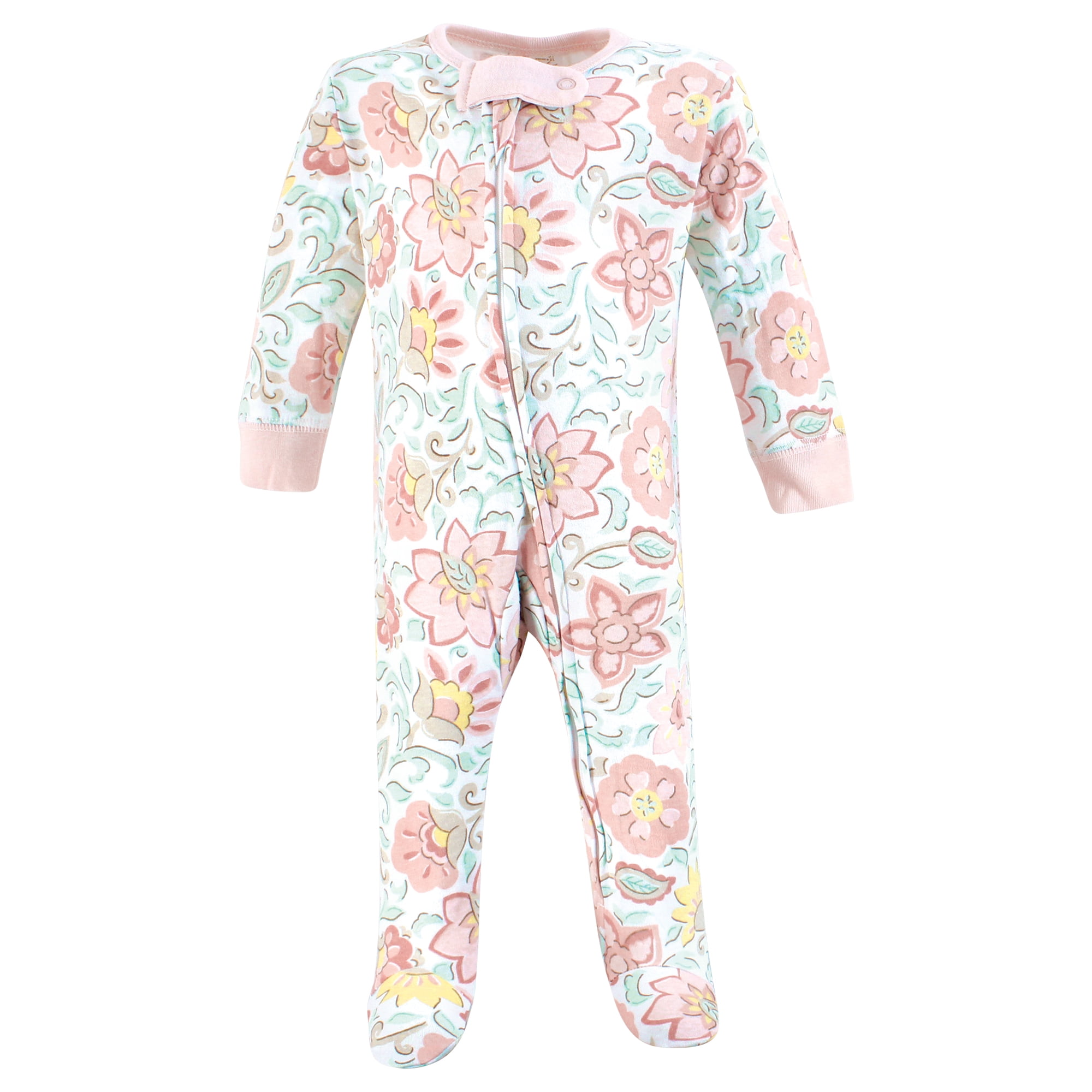 Touched by Nature Unisex Baby Organic Cotton Sleep and Play, Traditional Floral, Preemie