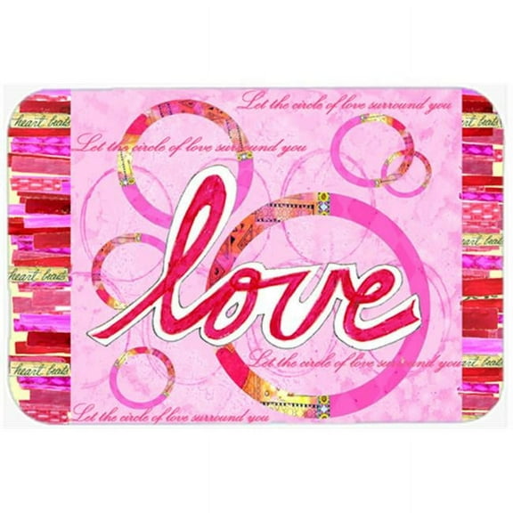 Love Is A Circle Valentines Day Glass Cutting Board, Large