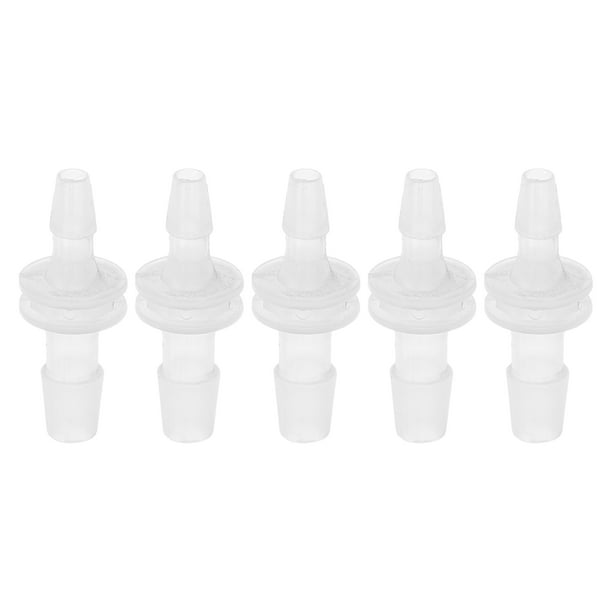 Conector de Tubería Recta de Plástico para Manguera Barb 3/16" x 1/4" OD Clear 5 Pcs
