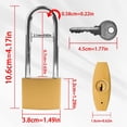 thumbnail image 2 of Candado Lamondre de 38 mm, Candado con llave, Candado con grillete largo para exteriores, Candado con llave, Cadena Securite para almacén, garaje, jardín, caseta de jardín, 2 of 5