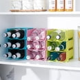 thumbnail image 3 of 14*16*7.5cm Fridge Bottle Storage 3 Piece Beer Rack Refrigerator Plastic Stackable Wine Rack Fridge Stackable Wine Rack Stackable Bottle Rack (3 Colors), 3 of 5