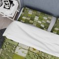 thumbnail image 4 of Designart "Green Floral Tiles in Botanical Design III" Abstract Tile Bedding Covert Set - Abstract Green Modern Bed Set With 2 Shams, 4 of 6