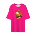 thumbnail image 4 of Unisex Casual Short Sleeve T-Shirts,Round Neck Loose Fit Summer Basic Tee Tops,Lightweight Soft Breathable Crewneck Pullover Shirts for Daily Wear,Workout,Travel,Vacation Red L, 4 of 4