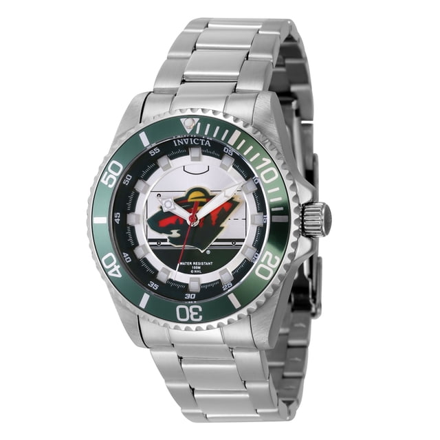 Reloj Invicta NHL Minnesota Wild para mujer, 38 mm, caja de acero inoxidable