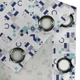 thumbnail image 5 of Ambesonne Mid Century Grommet Curtain, Art Deco Seventies, 50" x 63", Turquoise Navy Blue Grey, 5 of 6