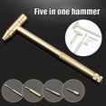 thumbnail image 2 of Copper Hammer 5 In 1 Multifunctional Hammer Built-in Small Screwdriver Indoor Outdoor Mini Tool New, 2 of 8