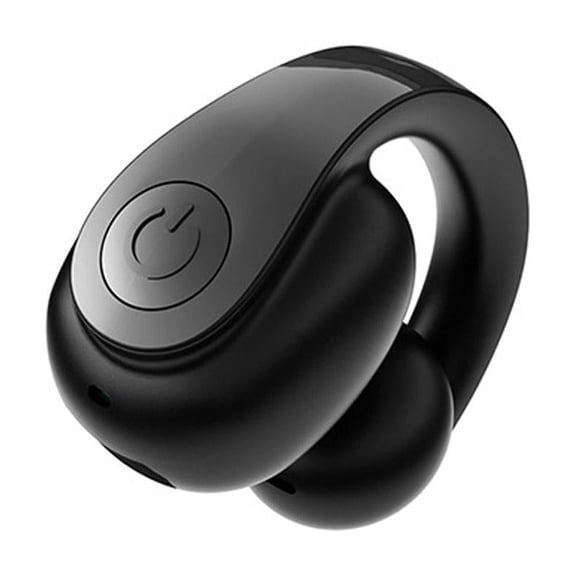 Open Ear Wireless Earbuds, ABS Bluetooth Clip on Headphones with Touch Control, for Work and College Use, Black