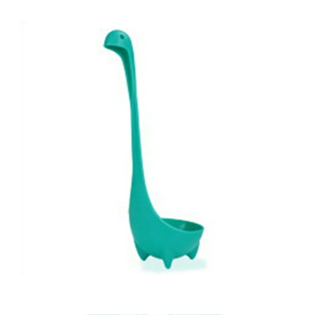 

Cute Monster Spoon Solid Color Long Handle Vertical Plastic Spoon
