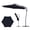 Darkblue, variant on 10FT Beige White Stripe Offset Cantilever Hanging Patio Umbrella, Infinite Tilt UV Water Fade Resistant Canopy with Cross Base for Yard Garden Deck Outdoor Shade