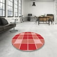 thumbnail image 4 of Ahgly Company Machine Washable Indoor Round Transitional Red Area Rugs, 5' Round, 4 of 7