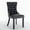 Black+Gray, variant on Dining Chairs Set of 2, Upholstered High-End Tufted Dining Room Chair with Back Ring and Nailhead Trim, Modern Velvet Kitchen Chairs with Solid Wood Legs for Kitchen, Home,Orange