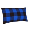 thumbnail image 2 of Easygdp Buffalo Plaid Blue Black Envelope Closure Pillowcase - 20x36in, Queen Pillowcase, Breathable, Stain-Resistant, Wrinkle-Free, 2 of 9