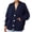 Dark Blue, variant on Lovskoo Sweaters for Women Fall Trendy Casual Comfortable Long Sleeve Button Pocket V-Neck Sweater Dark Blue