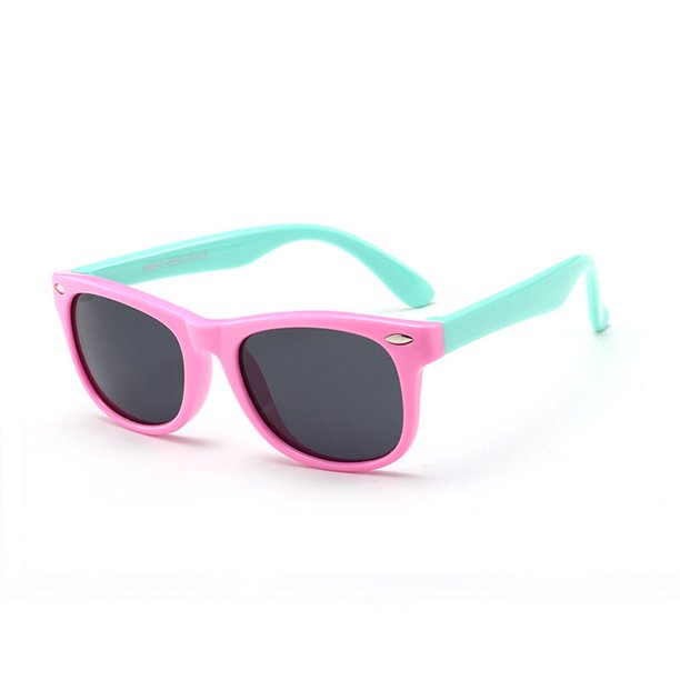 Motorcycle Drive Polarized Kids Sunglasses Silicone Flexible Safety Children Sun Glasses Fashion Boys Girls Shades Eyewear Uv400greed orange He Qiyong unisex