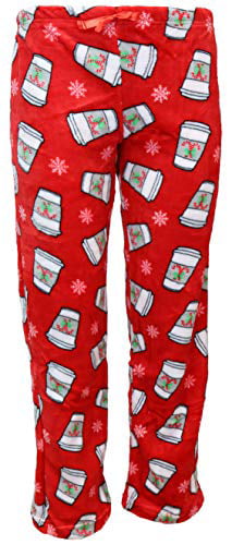 em & alfie Womens Plus Size Holiday Print Pajama Pants 