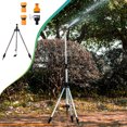 thumbnail image 4 of Rotating Tripod Sprinkler Stainless Steel Telescopic 360 Degree Rotary Irrigation Adjustable Height Fine Mist Watering Stand for Garden Lawn Yard Nursery Grass Cool Down Summer, 4 of 5