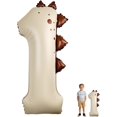 thumbnail image 1 of Yanonmyfd Dinosaur Number 2 Balloon, 36 Inch Matcha Green Foil Number Balloon for Dinosaur Birthday Party Decorations, Kids Jungle Theme,Light Beige,1st, 1 of 16