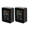 thumbnail image 2 of 5X Monitor de Aire Detector de DióXido de Carbono CO2 Calidad del Aire Temperatura Monitor Negro, 2 of 7