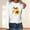 520-White, variant on Byworldtasic Women's Oversize Long Sleeve Tops Women's Soft Breathable Lightweight Round Neck Blouses 3/4 Length Sleeve Pullover Tops Sunflower and Butterfly Prints T-shirt Gray