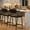Black leather, variant on Counter Height Bar Stools Set of With Arms, 26" Upholstered Bar Stools , Wider Seat, Modern Bar Stools Set With Footrest for Kitchen Island,Counter Bar,Easy Assembly