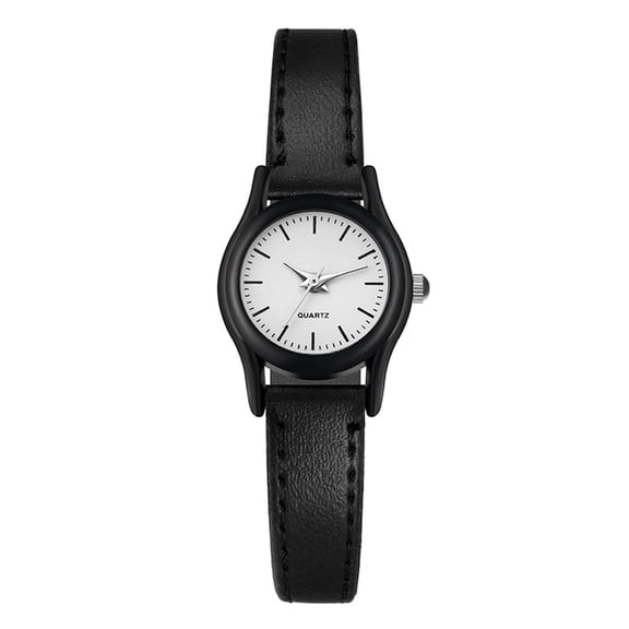 Couple Watches With Diamonds Pu Leather Material Simple Style Watches For Women