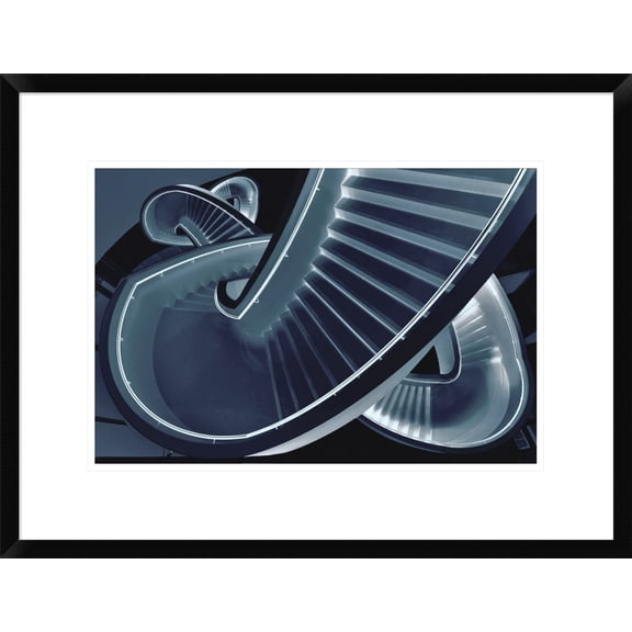 Global Gallery Henk Van Maastricht 'Blue Stair' Framed Wall Art