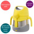 thumbnail image 2 of b.box Insulated Food Jar with Spork for Toddlers | Easy Open Container | Stainless Steel, 5hrs+ of Perfect Temperatures | Dishwasher Safe, BPA Free (Lemon Sherbet, 11oz), 2 of 3